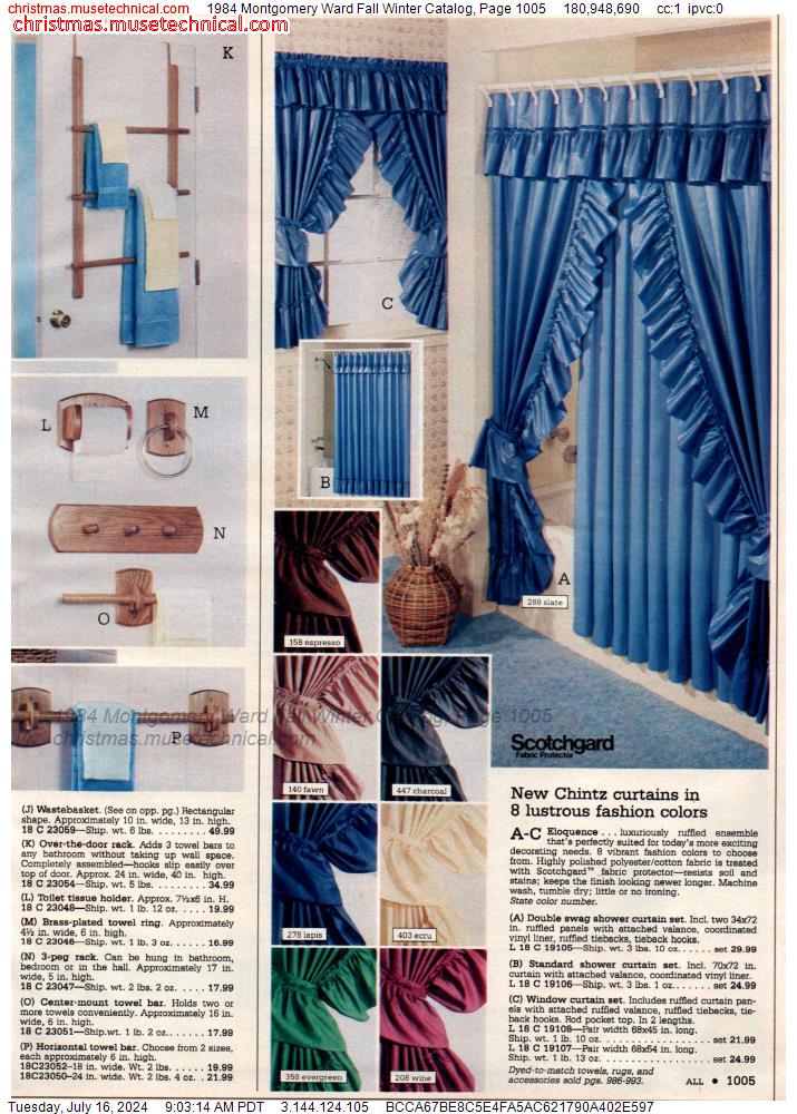 1984 Montgomery Ward Fall Winter Catalog, Page 1005