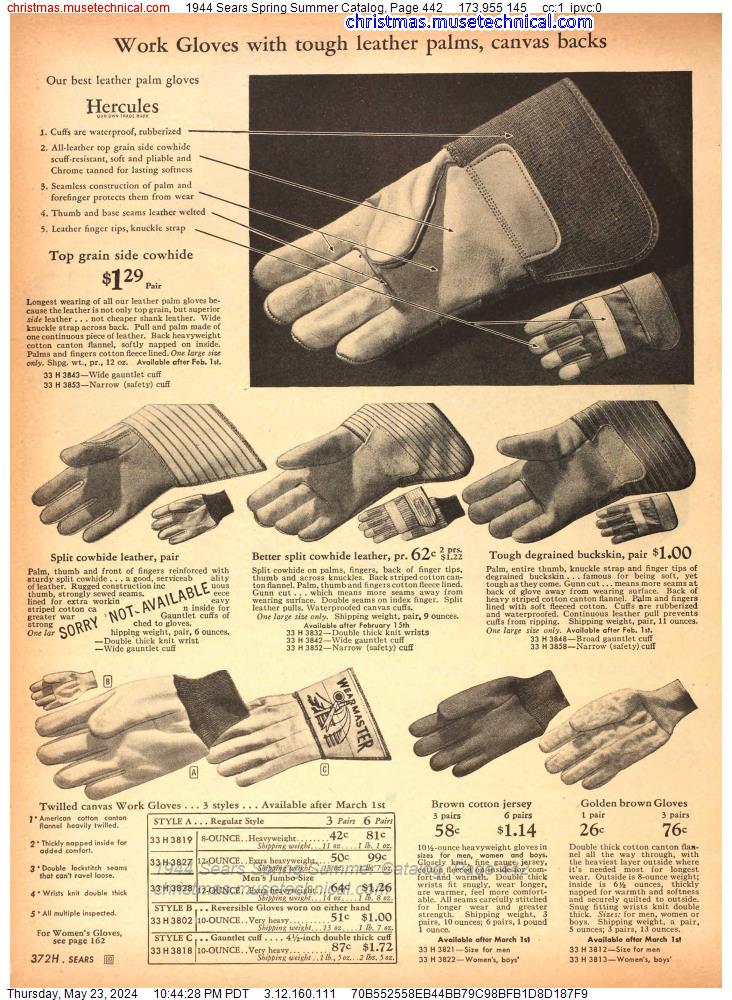 1944 Sears Spring Summer Catalog, Page 442