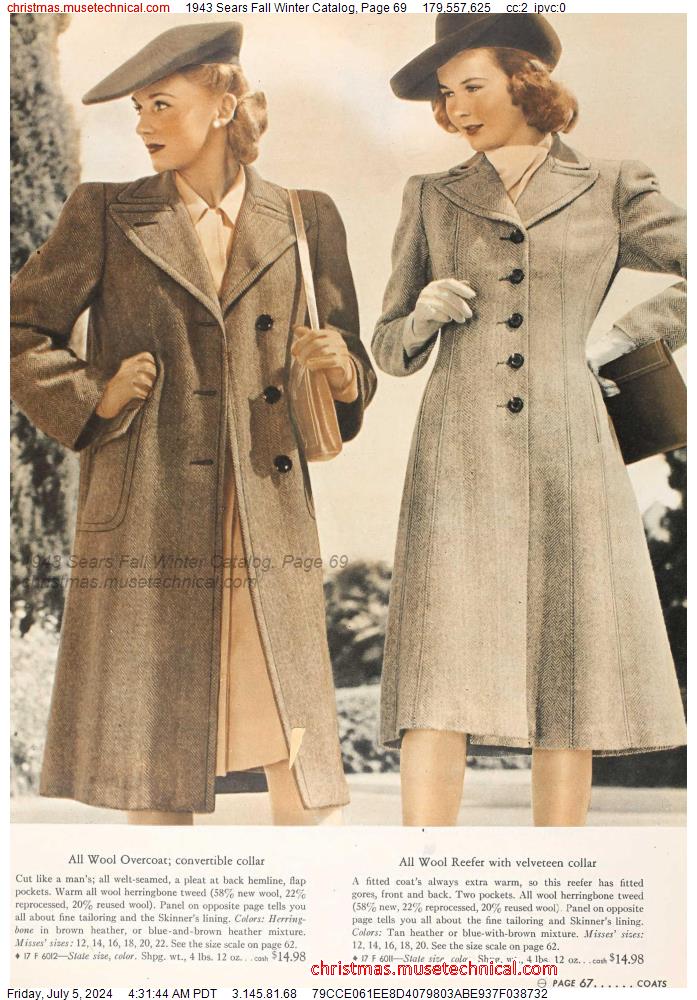 1943 Sears Fall Winter Catalog, Page 69