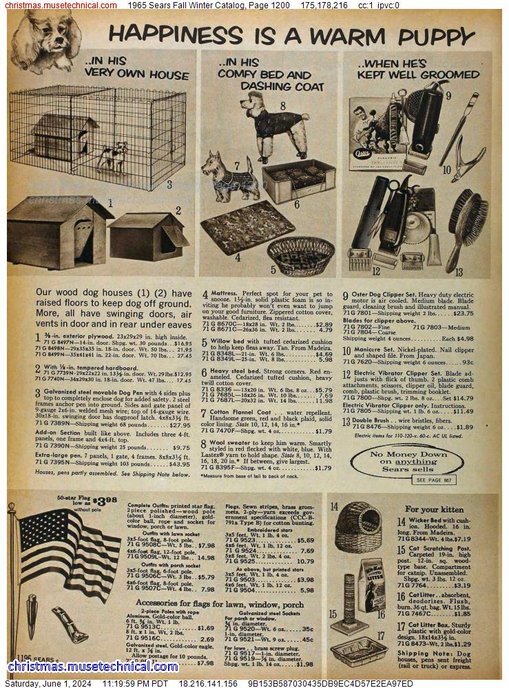 1965 Sears Fall Winter Catalog, Page 1200