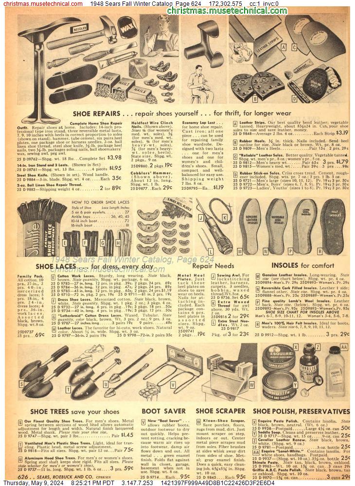 1948 Sears Fall Winter Catalog, Page 624