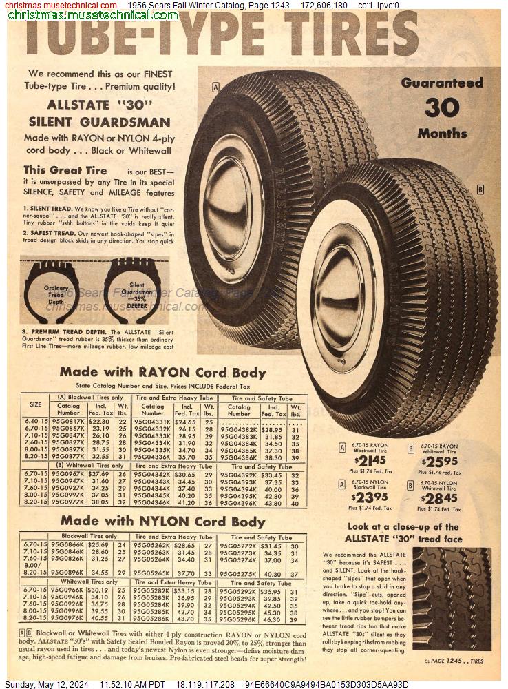 1956 Sears Fall Winter Catalog, Page 1243