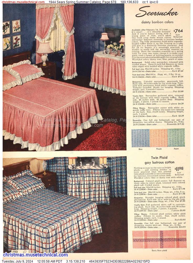 1944 Sears Spring Summer Catalog, Page 678