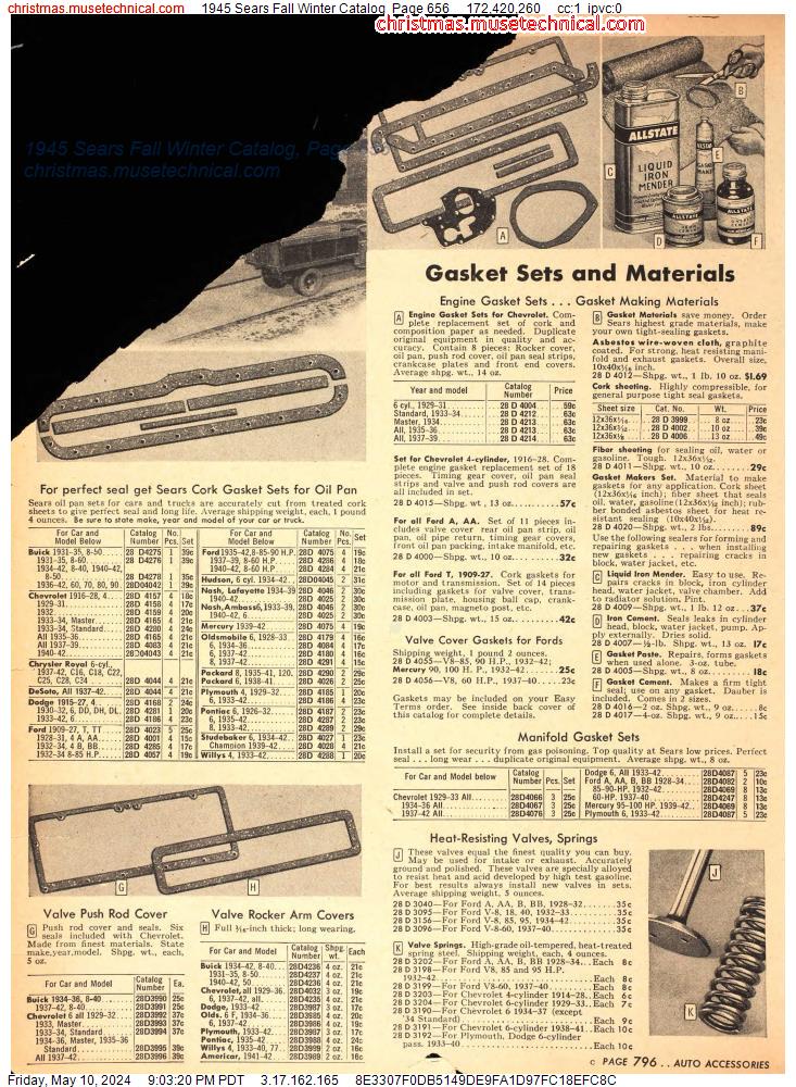 1945 Sears Fall Winter Catalog, Page 656