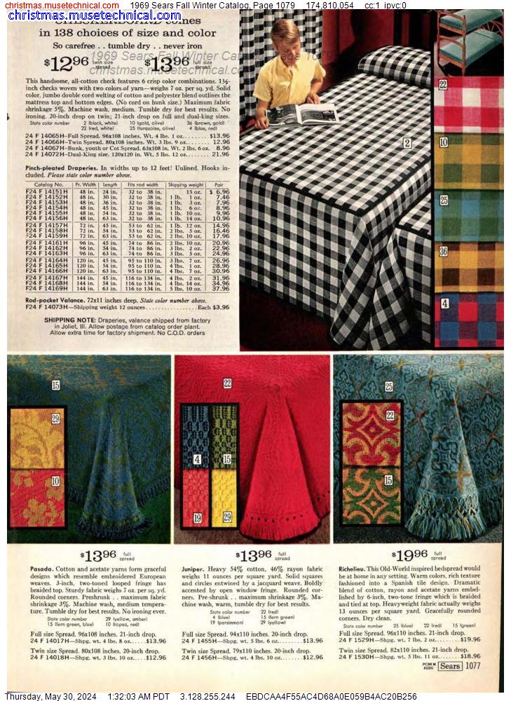 1969 Sears Fall Winter Catalog, Page 1079