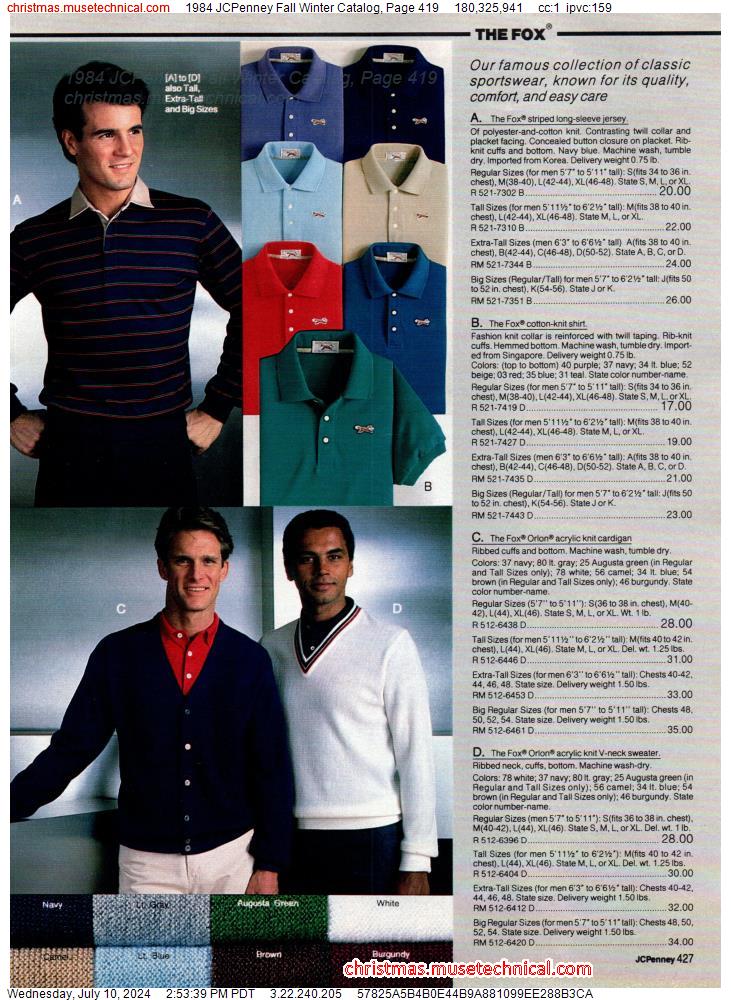 1984 JCPenney Fall Winter Catalog, Page 419