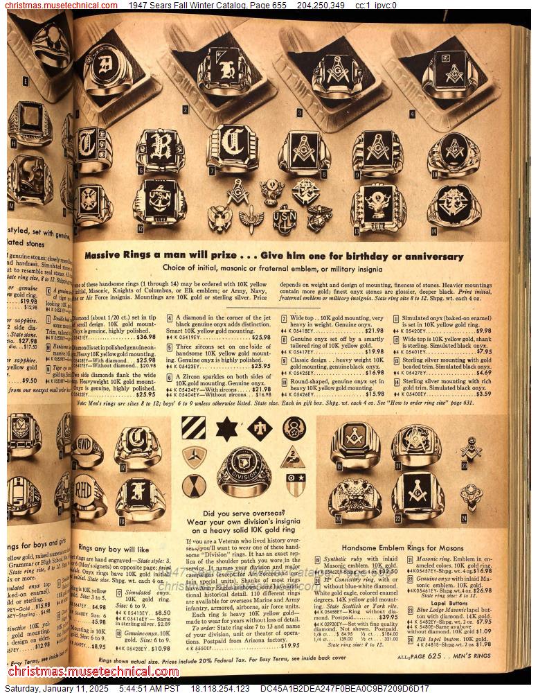 1947 Sears Fall Winter Catalog, Page 655