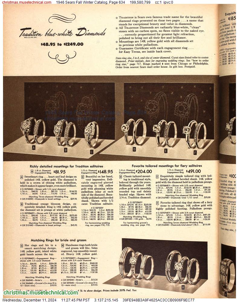 1946 Sears Fall Winter Catalog, Page 634