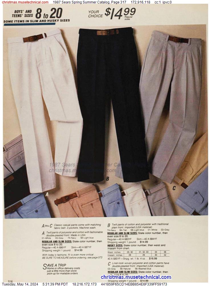 1987 Sears Spring Summer Catalog, Page 317