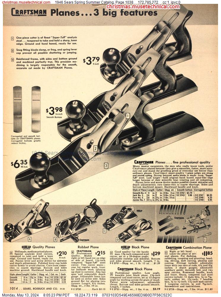 1946 Sears Spring Summer Catalog, Page 1038