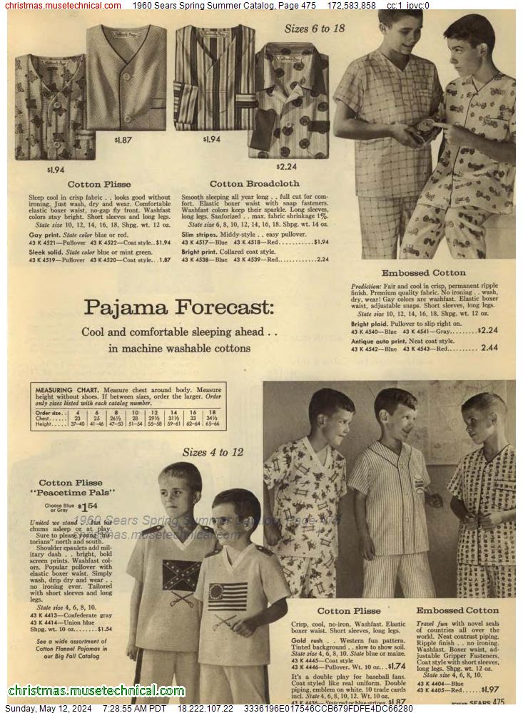 1960 Sears Spring Summer Catalog, Page 475