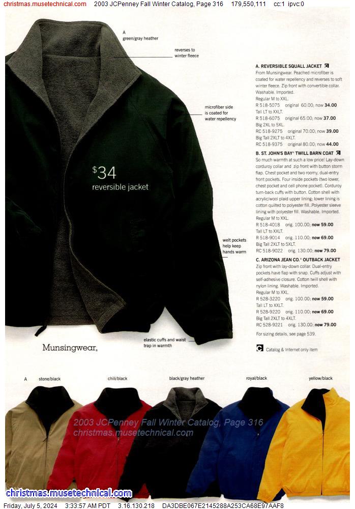 2003 JCPenney Fall Winter Catalog, Page 316
