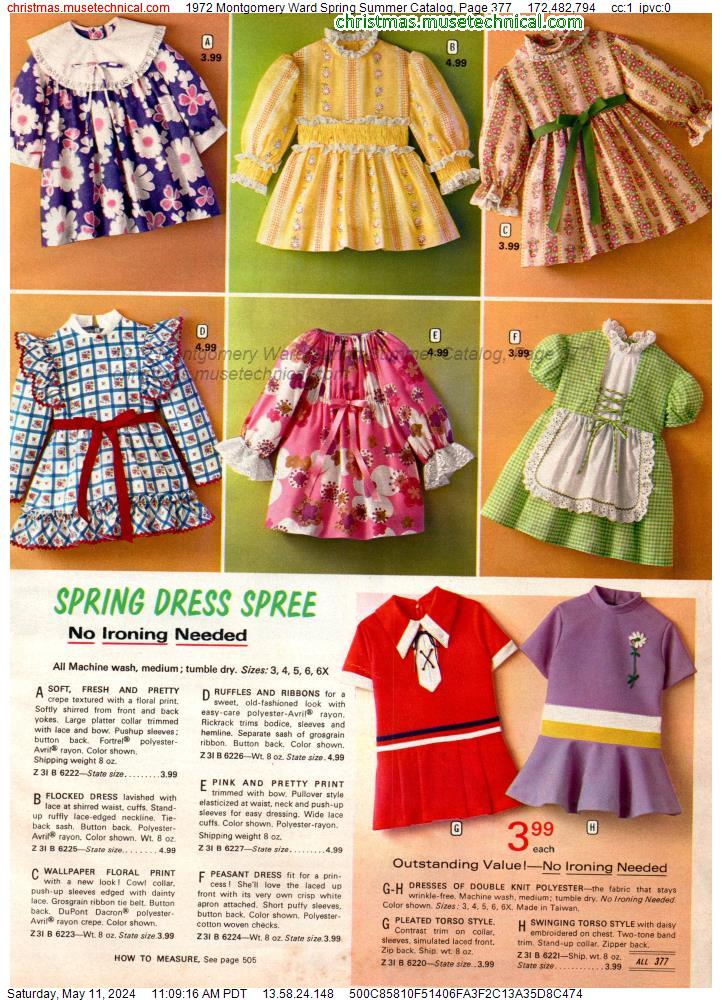 1972 Montgomery Ward Spring Summer Catalog, Page 377