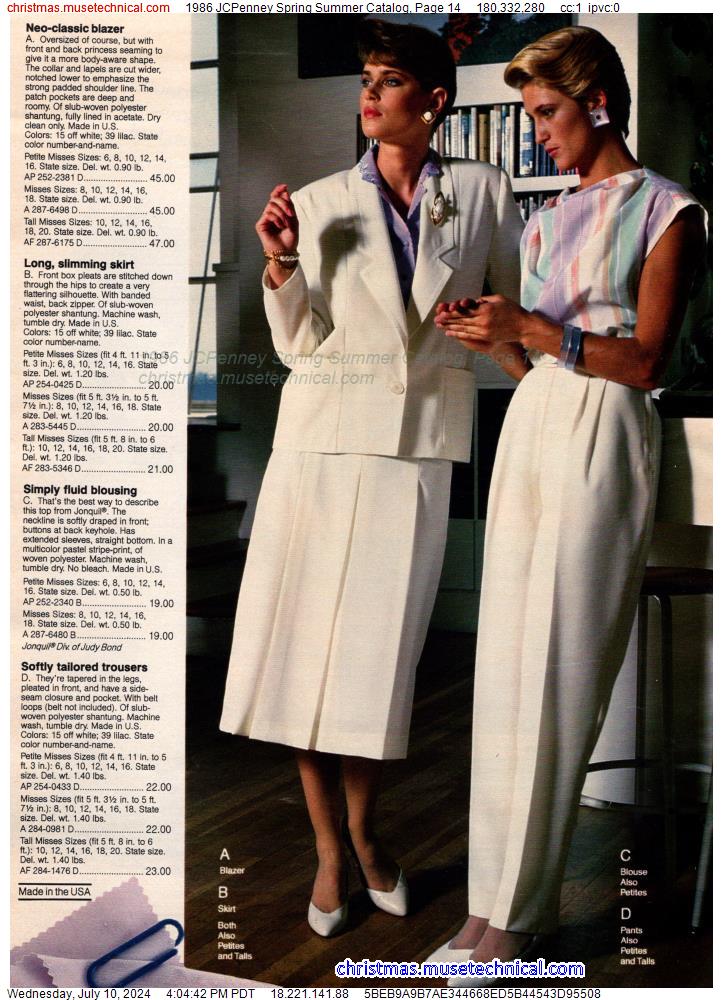 1986 JCPenney Spring Summer Catalog, Page 14