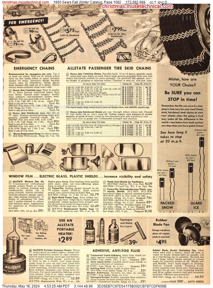 1950 Sears Fall Winter Catalog, Page 1082
