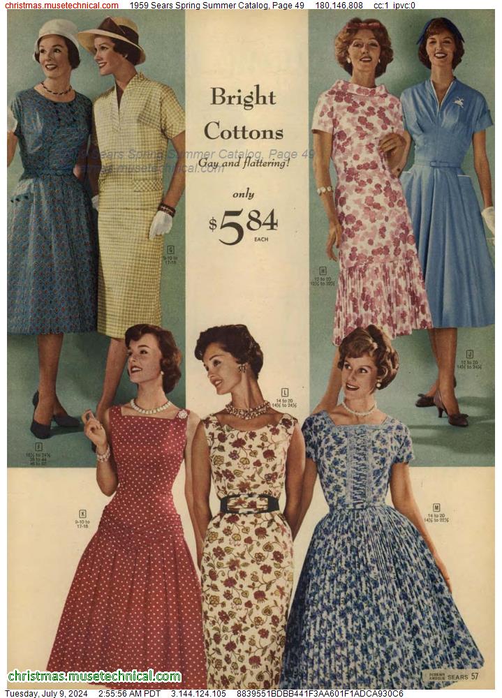 1959 Sears Spring Summer Catalog, Page 49