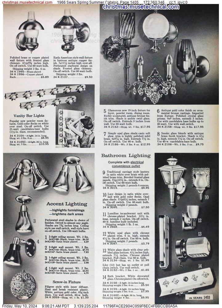 1966 Sears Spring Summer Catalog, Page 1405