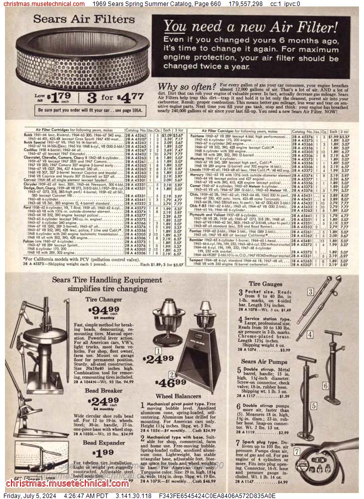 1969 Sears Spring Summer Catalog, Page 660