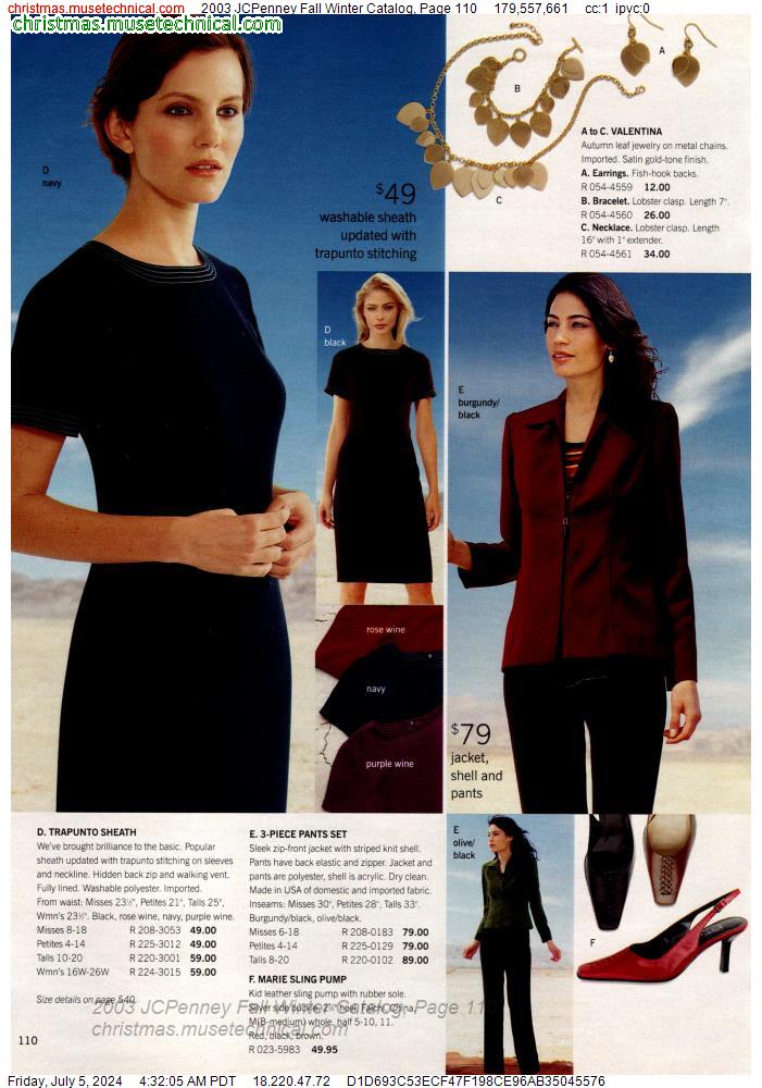 2003 JCPenney Fall Winter Catalog, Page 110