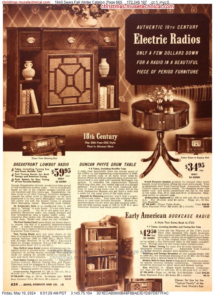 1940 Sears Fall Winter Catalog, Page 660