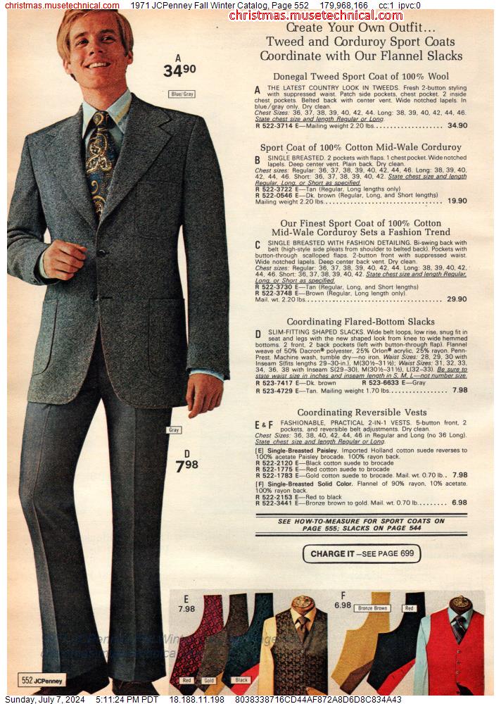 1971 JCPenney Fall Winter Catalog, Page 552