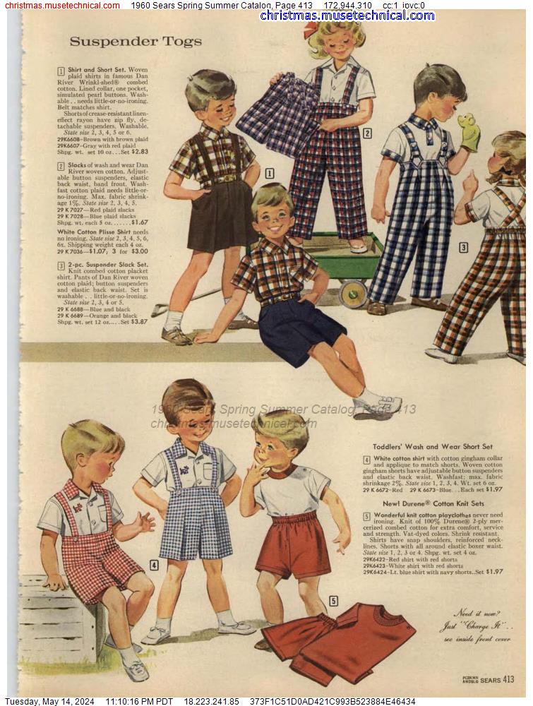1960 Sears Spring Summer Catalog, Page 413