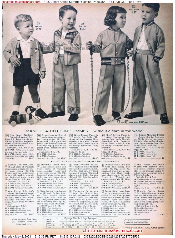 1957 Sears Spring Summer Catalog, Page 364