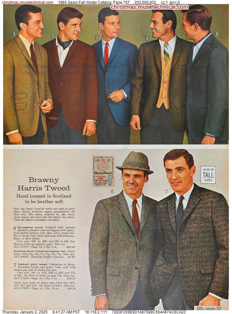 1965 Sears Fall Winter Catalog, Page 757