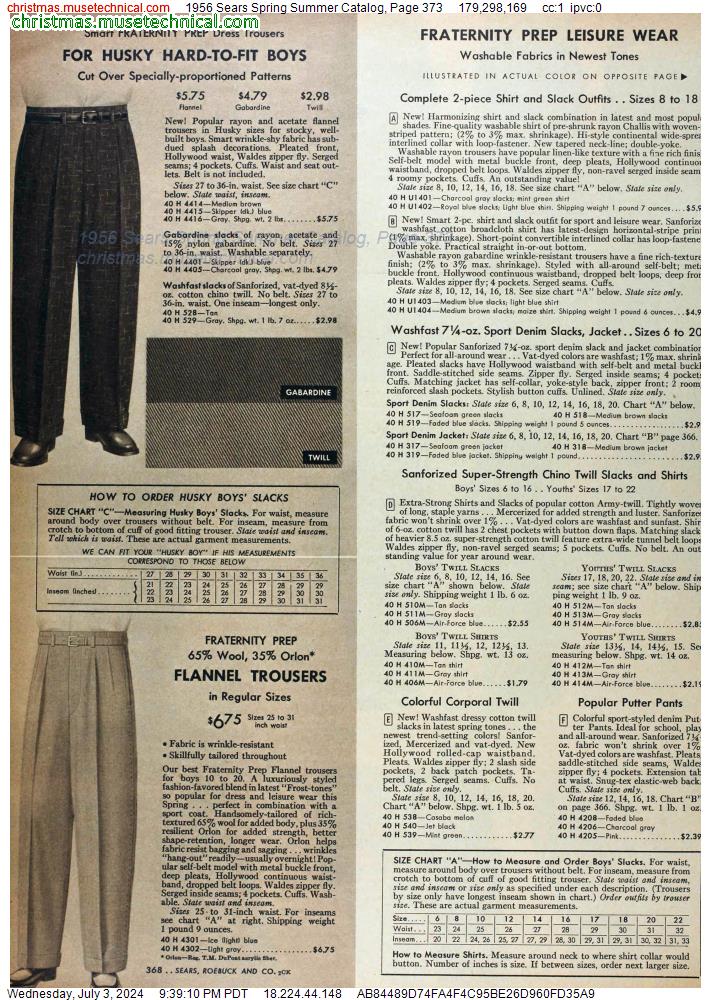 1956 Sears Spring Summer Catalog, Page 373