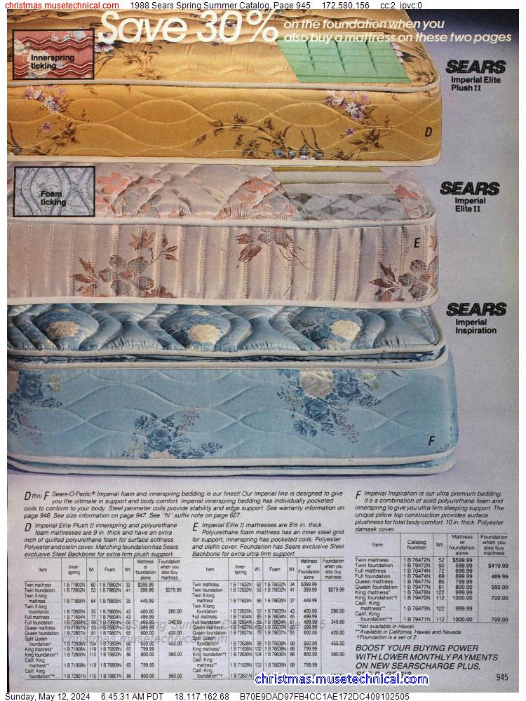 1988 Sears Spring Summer Catalog, Page 945