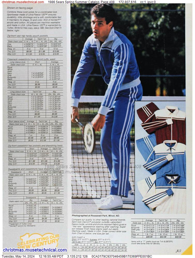 1986 Sears Spring Summer Catalog, Page 408