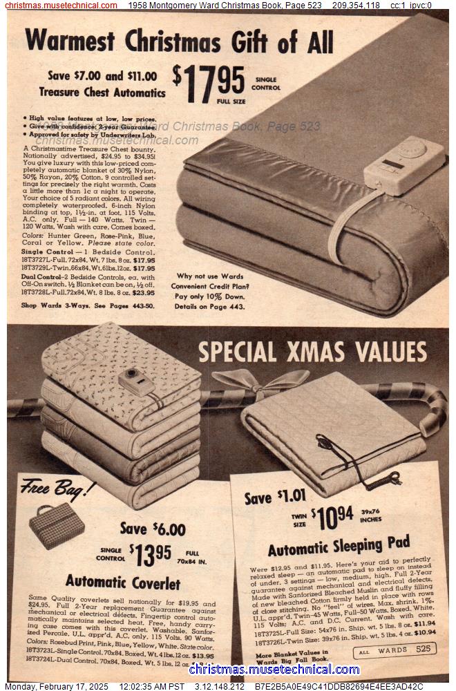 1958 Montgomery Ward Christmas Book, Page 523