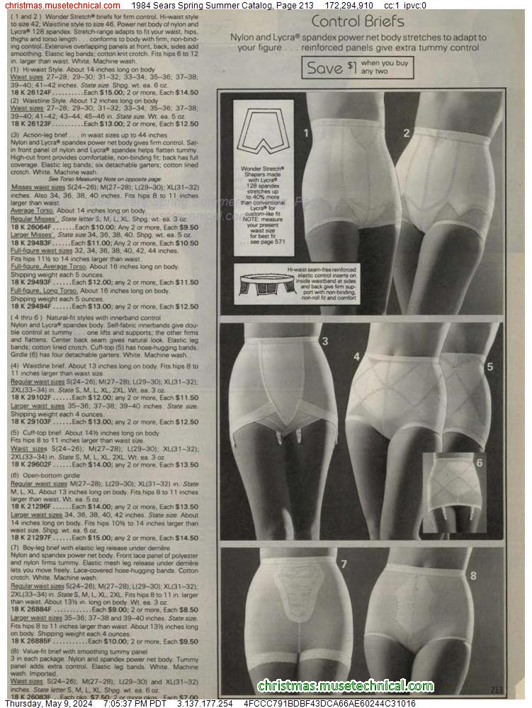 1984 Sears Spring Summer Catalog, Page 213
