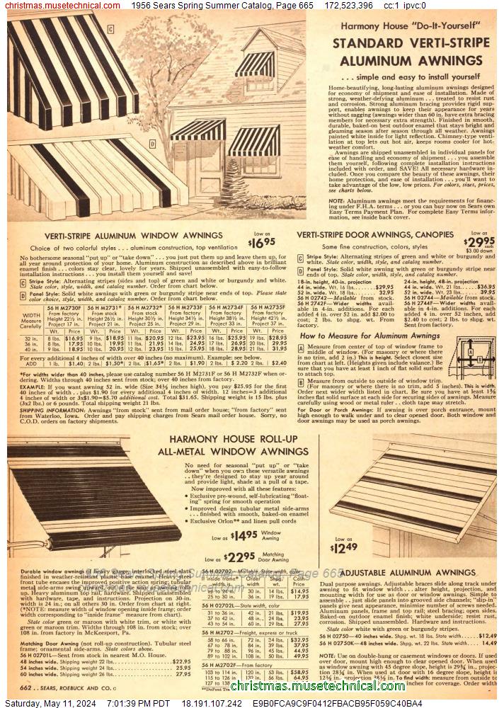 1956 Sears Spring Summer Catalog, Page 665