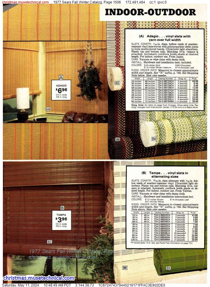 1977 Sears Fall Winter Catalog, Page 1506
