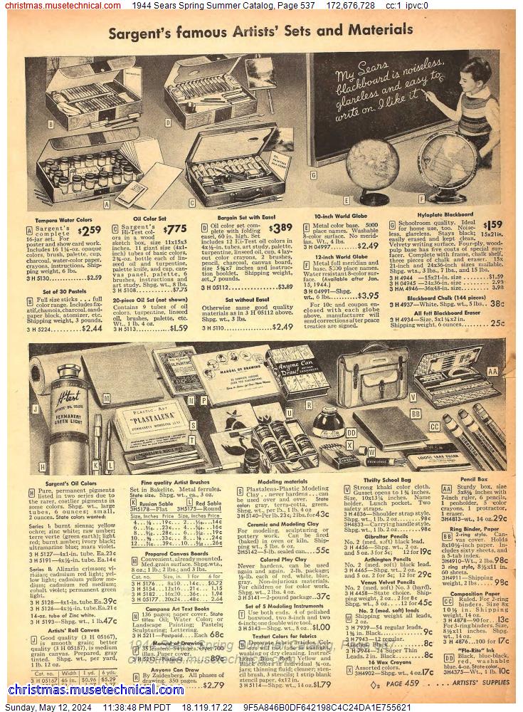 1944 Sears Spring Summer Catalog, Page 537