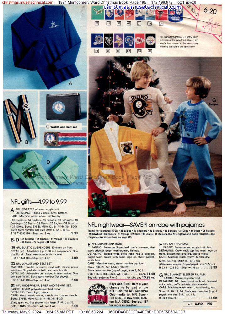 1981 Montgomery Ward Christmas Book, Page 195