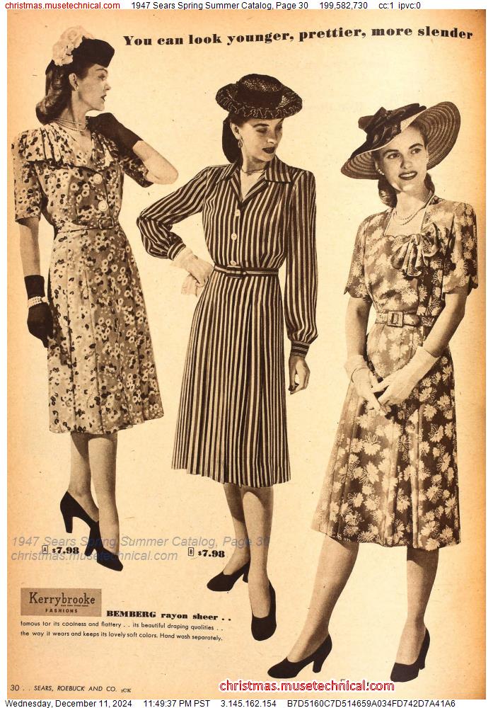 1947 Sears Spring Summer Catalog, Page 30