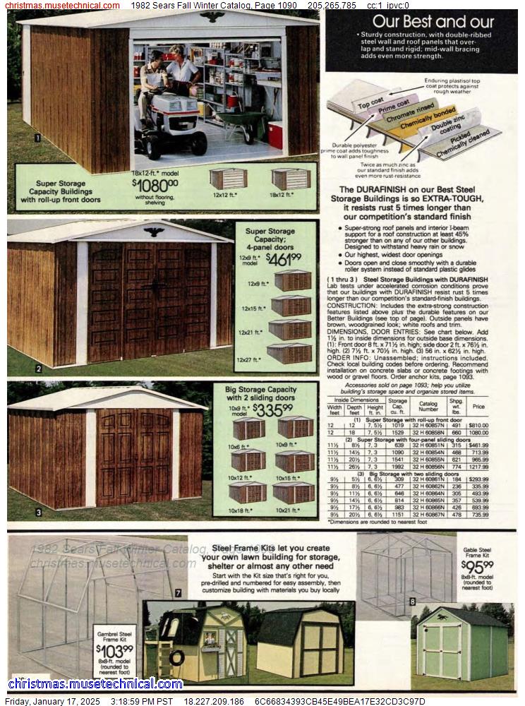 1982 Sears Fall Winter Catalog, Page 1090