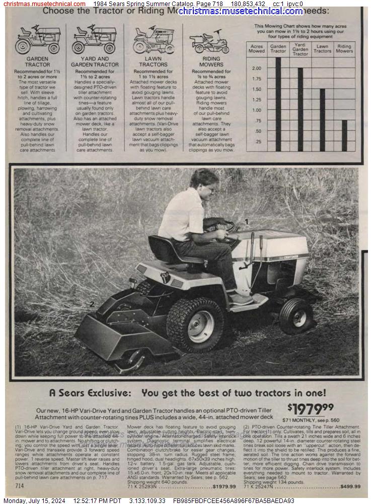 1984 Sears Spring Summer Catalog, Page 718