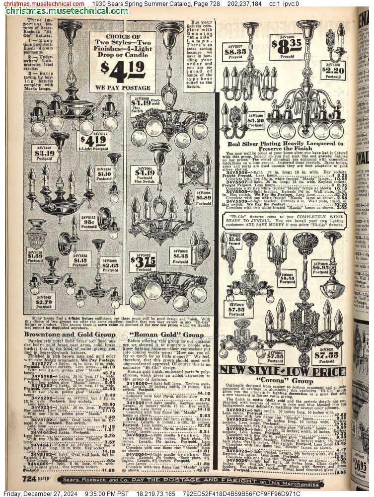 1930 Sears Spring Summer Catalog, Page 728