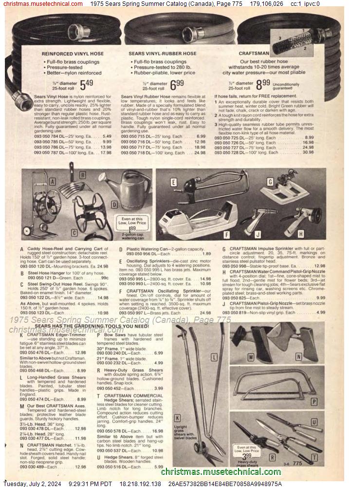 1975 Sears Spring Summer Catalog (Canada), Page 775
