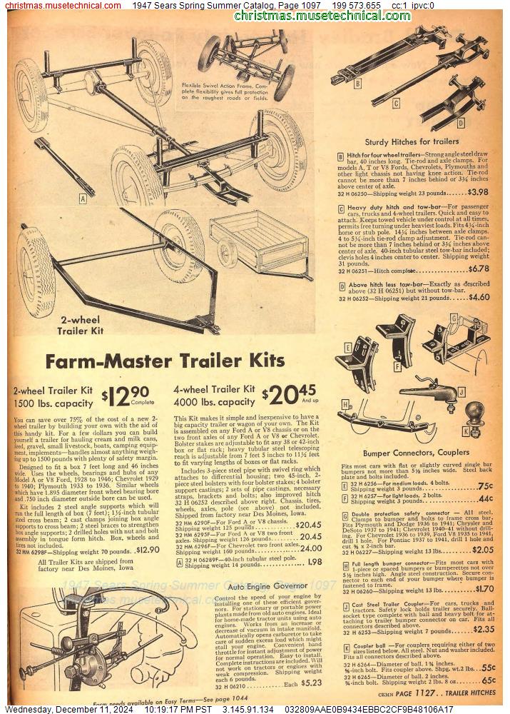 1947 Sears Spring Summer Catalog, Page 1097