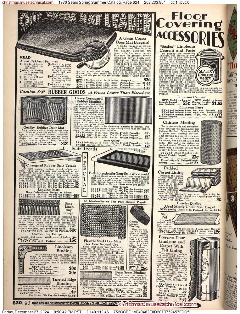 1930 Sears Spring Summer Catalog, Page 624