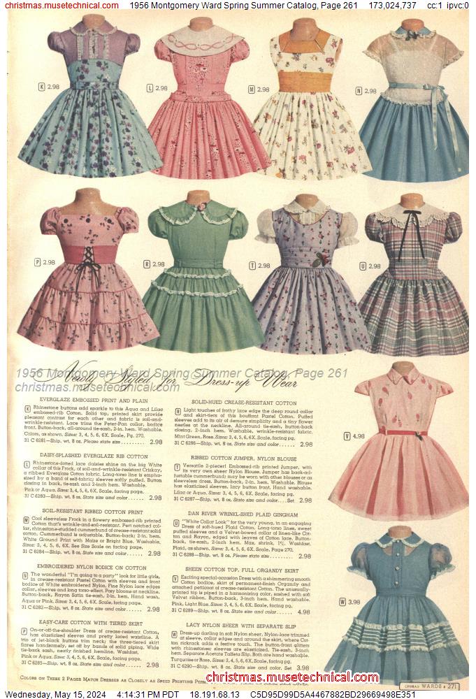 1956 Montgomery Ward Spring Summer Catalog, Page 261