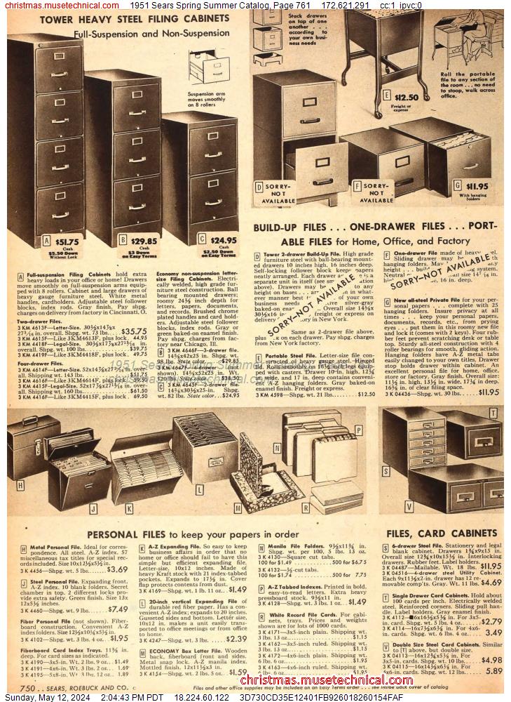 1951 Sears Spring Summer Catalog, Page 761