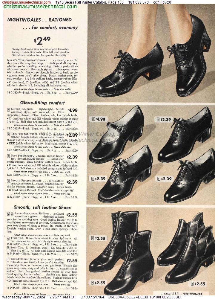 1945 Sears Fall Winter Catalog, Page 155