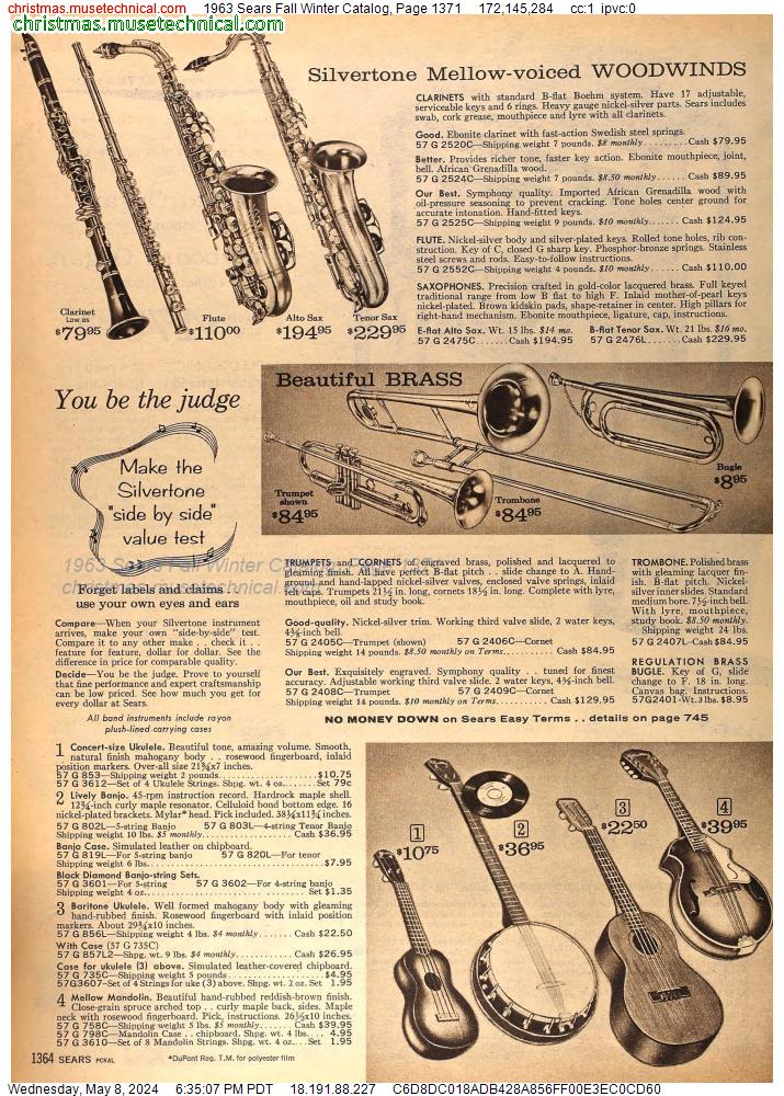 1963 Sears Fall Winter Catalog, Page 1371