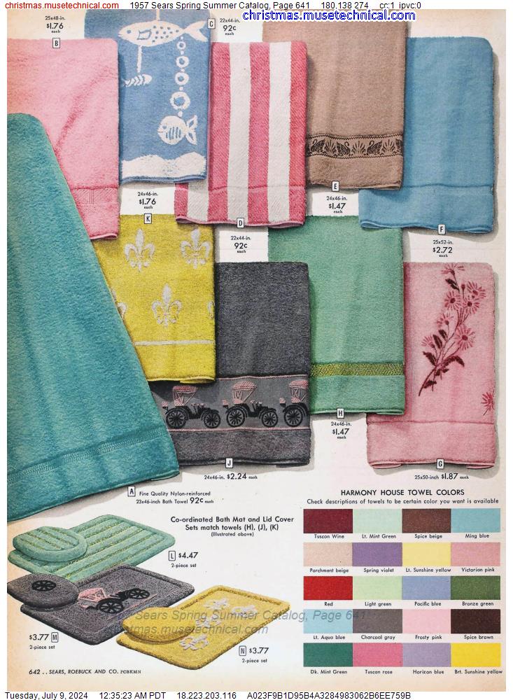 1957 Sears Spring Summer Catalog, Page 641