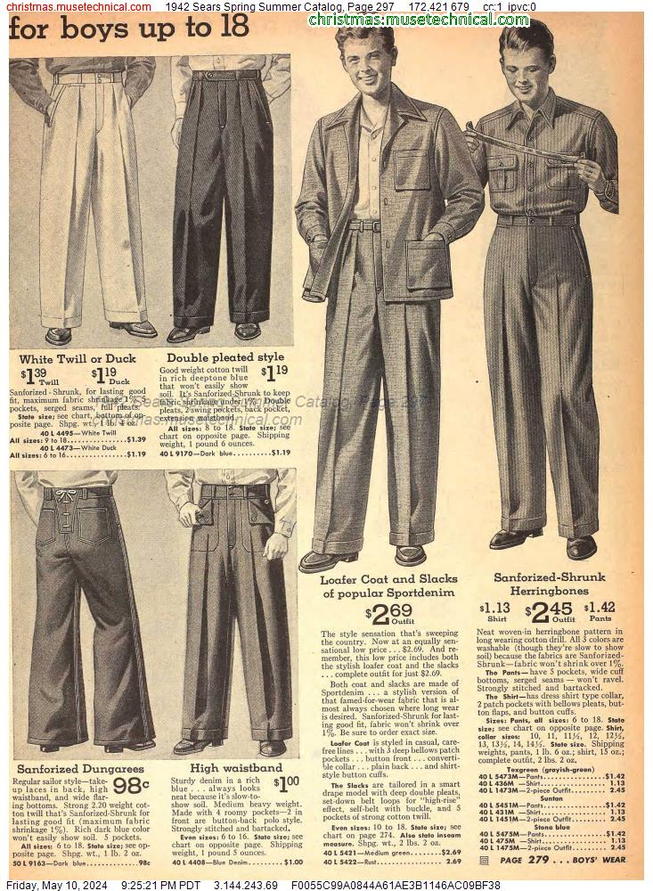 1942 Sears Spring Summer Catalog, Page 297